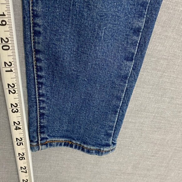 Levi's Wedgie Skinny Jeans High Rise Distressed Crop Button Fly Sz 26 - Picture 10 of 11